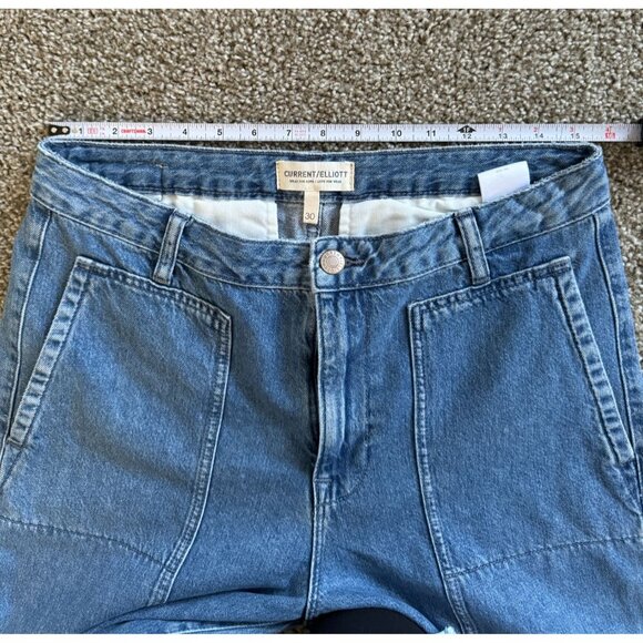 Anthropologie Current/Elliott The Forum High-Rise Wide-Leg Jeans Women's Sz 30 k - Picture 8 of 10